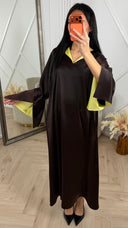 Abaya Maxi Jurk met Contrast Voering