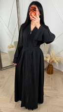 Abaya Maxi Jurk met Ritssluiting en Sierband