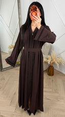 Abaya Maxi Jurk met Ritssluiting en Sierband