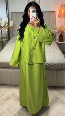 Abaya Set met Onderjurk & Knopen – Viscoseblend