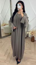Abaya Two-Piece Set met Kimono en Onderjurk