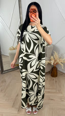 Abstract Flower Maxi Jurk C351