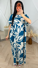 Abstract Flower Maxi Jurk C351