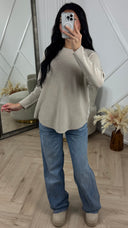 Basic Knit Top met Ronde Hals