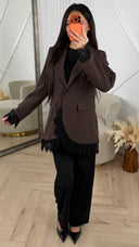 Blazer met Sparkle Details & Kantafwerking