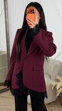 Blazer met Sparkle Details & Kantafwerking