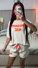 Brooklyn NYC Soft Material Tee+Shorts Set