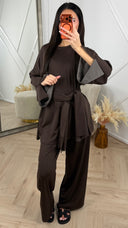 Burkini Set met Contrastdetails en Ronde Hals