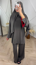 Burkini Set met Contrastdetails en Ronde Hals