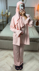 Burkini Set met Geplooide Mouwen – Met Bijpassende Hijab/Ceintuur