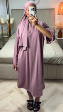 Burkini Set met Rits en Spleetmouwen – Inclusief Hijab