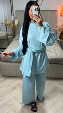 Burkini Set met Rits en Wijde Mouwen – Met Bijpassende Hijab/Ceintuur