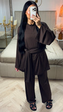 Burkini Set met Rits en Wijde Mouwen – Met Bijpassende Hijab/Ceintuur