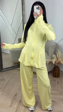 Sportieve 2-Piece Fitness Set met Rits en Wijde Broek