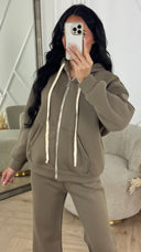 Comfy Cotton Zip Hoodie Set met Wijde Broek