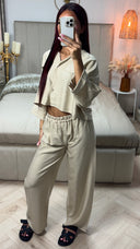 Crop Top Pocket Detail Set