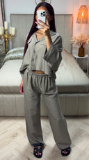 Crop Top Pocket Detail Set