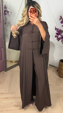 Abaya Set met Chinese Knoopsluiting