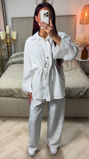 Integrated Waist Detail Stripes Set