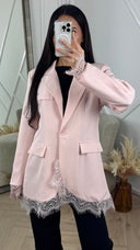 PRE ORDER Blazer met Kantdetails en Elegant Layered Effect WORDT 16-4 VERZONDEN