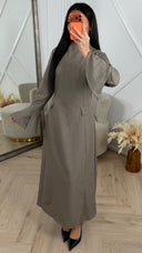 Elegante Abaya Maxi Jurk met Strikdetail