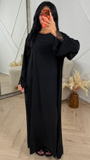 Elegante Maxi Abaya met Kantdetails