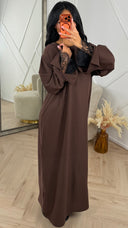 Elegante Maxi Abaya met Kantdetails