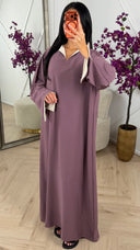 Elegante Maxi Jurk met Contrast Details