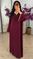 Elegante Maxi Jurk met Contrast Details