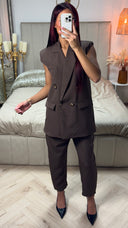 Essential Sleeveless Blazer Set