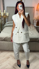 Essential Sleeveless Blazer Set