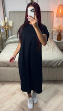 Essential Terry Cotton Oversized Dress Half Sleeves