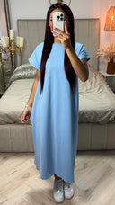 Essential Terry Cotton Oversized Dress Half Sleeves