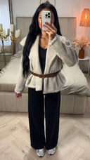 Fluffy Jas met Ceintuur