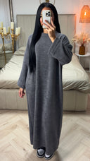 Fluffy Maxi Jurk met Wijde Mouwen
