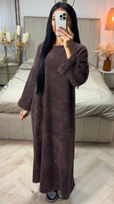 Fluffy Maxi Jurk met Wijde Mouwen