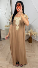 Geborduurde Maxi Kaftan Jurk 5802