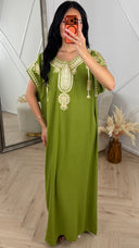 Geborduurde Maxi Kaftan Jurk 5802