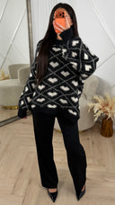 Gebreide Trui met Hartpatroon