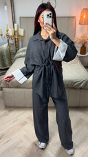 Integrated Waist Detail Stripes Set