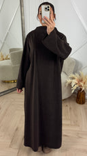 Jacquard Maxi Abaya met Opstaande Kraag