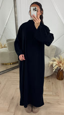 Jacquard Maxi Abaya met Opstaande Kraag