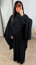 Jersey 2-Piece Abaya met asymmetrische cape