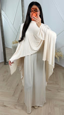 Jersey 2-Piece Abaya met asymmetrische cape