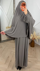 Jersey Khimar Abaya Set – 2 Delig