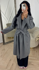 Lange Mantel met Ceintuur en Zakken