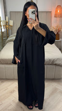 Lichte Maxi Jurk met V-Hals & Splitmouwen