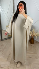 Linenstyle Abaya met wijde mouwen