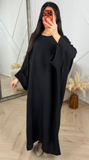 Linenstyle Abaya met wijde mouwen