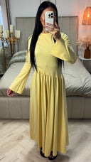 Long Sleeve Combined Skirt Dress